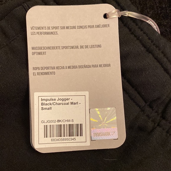 Gymshark Impulse Jogger - Black/Charcoal Marl - Small - BRAND NEW WITH TAGS - Picture 5 of 12